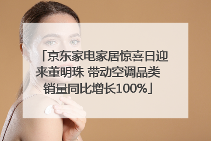 京东家电家居惊喜日迎来董明珠 带动空调品类销量同比增长100%
