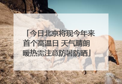 今日北京将现今年来首个高温日 天气晴朗暖热需注意防暑防晒