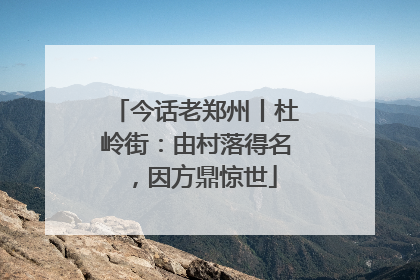 今话老郑州丨杜岭街：由村落得名，因方鼎惊世