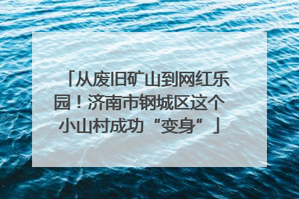 从废旧矿山到网红乐园！济南市钢城区这个小山村成功“变身”
