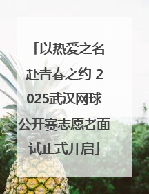 以热爱之名 赴青春之约 2025武汉网球公开赛志愿者面试正式开启