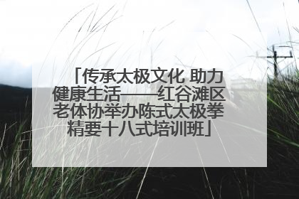 传承太极文化 助力健康生活——红谷滩区老体协举办陈式太极拳精要十八式培训班