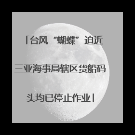 台风“蝴蝶”迫近 三亚海事局辖区货船码头均已停止作业