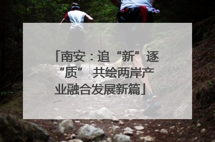 南安：追“新”逐“质” 共绘两岸产业融合发展新篇