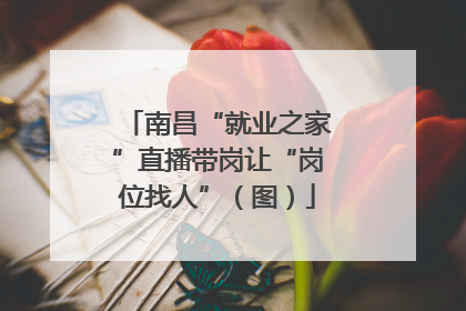 南昌“就业之家”直播带岗让“岗位找人”（图）