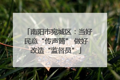 南阳市宛城区：当好民意“传声筒” 做好改造“监督员”
