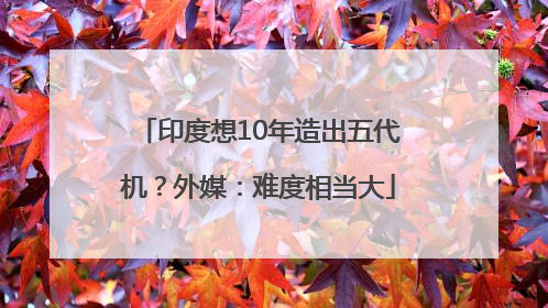 印度想10年造出五代机？外媒：难度相当大