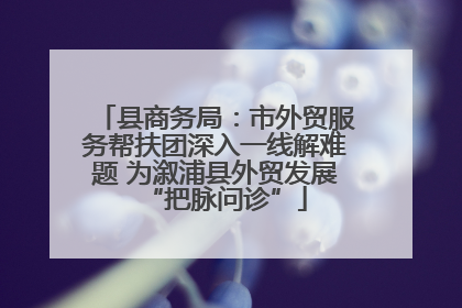 县商务局：市外贸服务帮扶团深入一线解难题 为溆浦县外贸发展“把脉问诊”