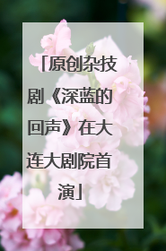 原创杂技剧《深蓝的回声》在大连大剧院首演
