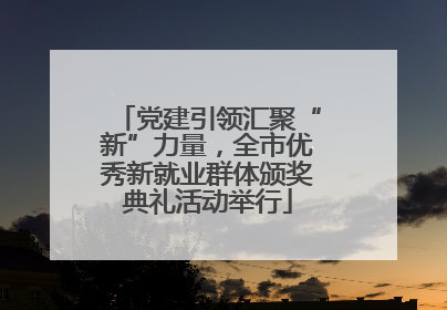 党建引领汇聚“新”力量，全市优秀新就业群体颁奖典礼活动举行