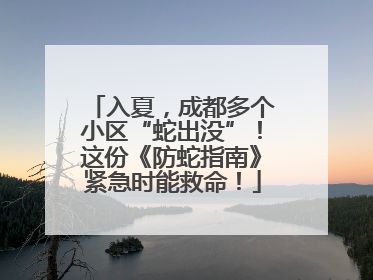 入夏，成都多个小区“蛇出没”！这份《防蛇指南》紧急时能救命！