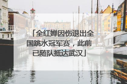 全红婵因伤退出全国跳水冠军赛，此前已随队抵达武汉
