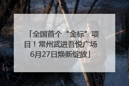 全国首个“金标”项目！常州武进吾悦广场6月27日焕新绽放