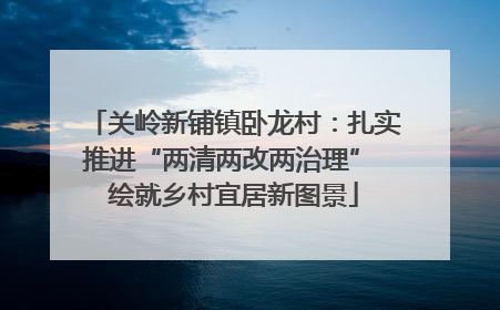 关岭新铺镇卧龙村：扎实推进“两清两改两治理” 绘就乡村宜居新图景