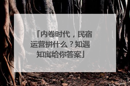内卷时代，民宿运营拼什么？知遇知寓给你答案