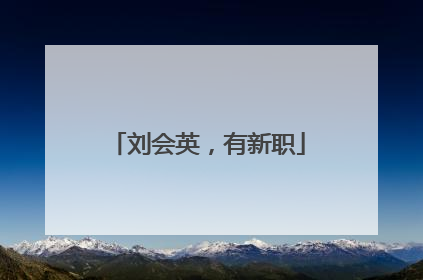 刘会英，有新职
