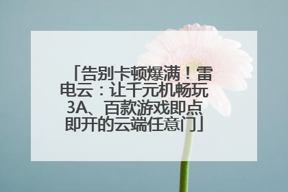 告别卡顿爆满！雷电云：让千元机畅玩3A、百款游戏即点即开的云端任意门