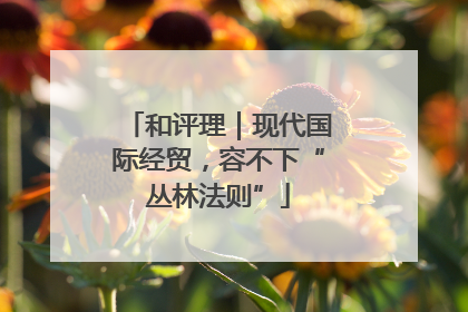 和评理｜现代国际经贸，容不下“丛林法则”