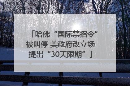 哈佛“国际禁招令”被叫停 美政府改立场提出“30天限期”