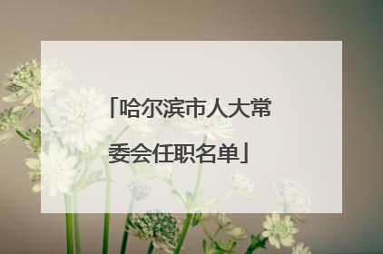 哈尔滨市人大常委会任职名单