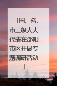国、省、市三级人大代表在邵阳市区开展专题调研活动