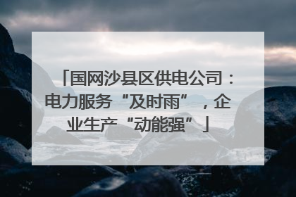 国网沙县区供电公司：电力服务“及时雨”，企业生产“动能强”