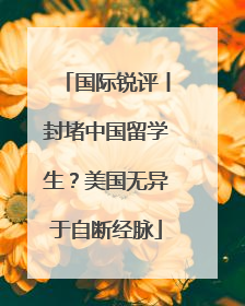 国际锐评丨封堵中国留学生？美国无异于自断经脉