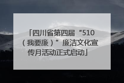 四川省第四届“510（我要廉）”廉洁文化宣传月活动正式启动