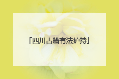 四川古籍有法护持