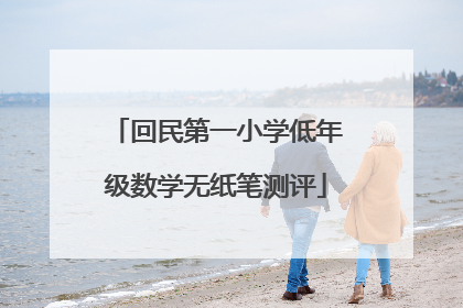 回民第一小学低年级数学无纸笔测评