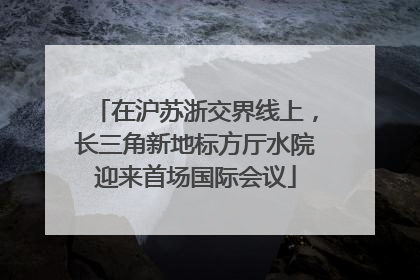 在沪苏浙交界线上，长三角新地标方厅水院迎来首场国际会议