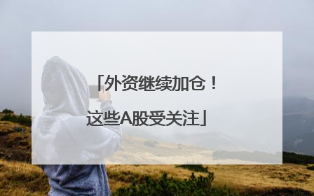 外资继续加仓！这些A股受关注