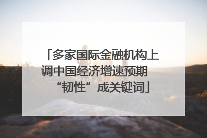 多家国际金融机构上调中国经济增速预期 “韧性”成关键词