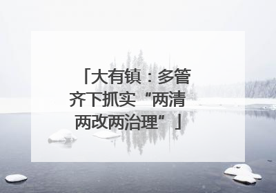 大有镇：多管齐下抓实“两清两改两治理”
