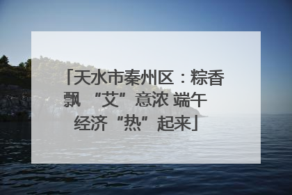 天水市秦州区：粽香飘 “艾”意浓 端午经济“热”起来