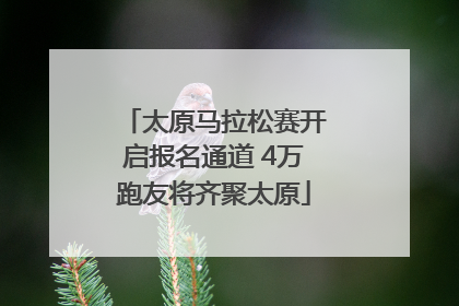 太原马拉松赛开启报名通道 4万跑友将齐聚太原