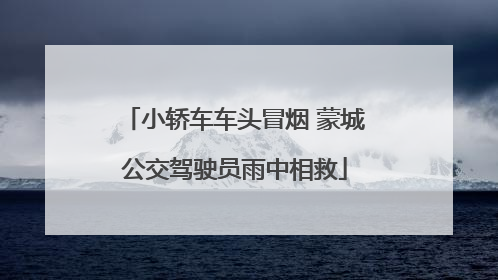 小轿车车头冒烟 蒙城公交驾驶员雨中相救