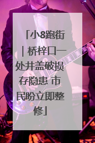 小8跑街｜桥梓口一处井盖破损存隐患 市民盼立即整修