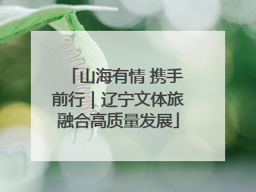 山海有情 携手前行｜辽宁文体旅融合高质量发展