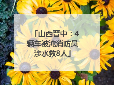 山西晋中：4辆车被淹消防员涉水救8人