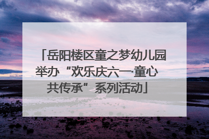岳阳楼区童之梦幼儿园举办“欢乐庆六一·童心共传承”系列活动