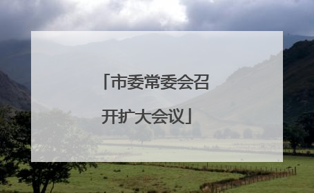 市委常委会召开扩大会议
