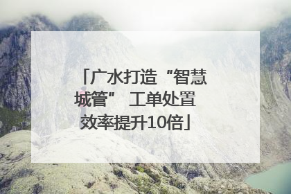 广水打造“智慧城管” 工单处置效率提升10倍