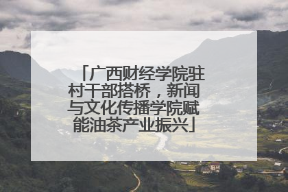 广西财经学院驻村干部搭桥，新闻与文化传播学院赋能油茶产业振兴