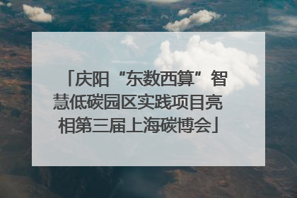 庆阳“东数西算”智慧低碳园区实践项目亮相第三届上海碳博会