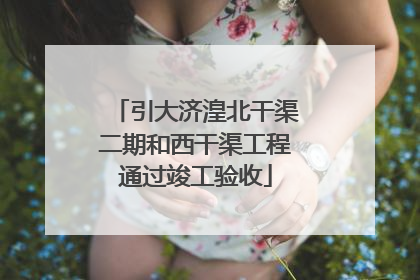 引大济湟北干渠二期和西干渠工程通过竣工验收
