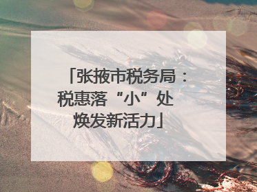 张掖市税务局：税惠落“小”处 焕发新活力