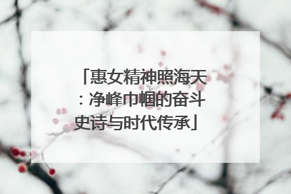 惠女精神照海天：净峰巾帼的奋斗史诗与时代传承