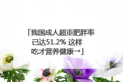 我国成人超重肥胖率已达51.2% 这样吃才营养健康→