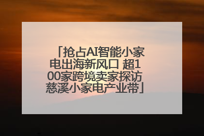 抢占AI智能小家电出海新风口 超100家跨境卖家探访慈溪小家电产业带